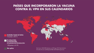 Países con la vacuna en su Calendario de Vacunación